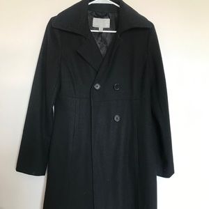 Women’s Long Black Coat from Old Navy